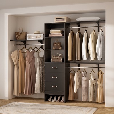 Aheaplus Closet Organizer System with Drawers and Shelves