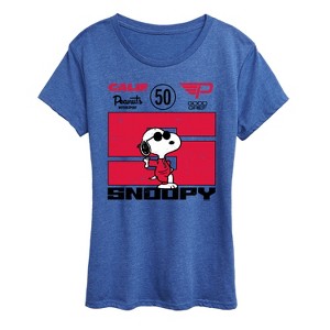 Women's - Peanuts - Racer Snoopy Short Sleeve Graphic T-Shirt - 1 of 4