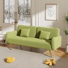 VYNXARIA 70.47inch Gray Fabric Double Sofa with Split Backrest and Two Throw Pillows,Suitable for living room, apartment - 2 of 4