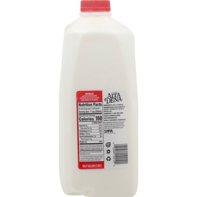 Alta Dena Whole Milk - 0.5gal