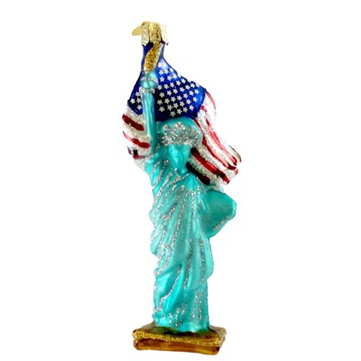 Old World Christmas 6.5 Inch Statue Of Liberty Ornament Owc Ornament Patriotic Nyc Flag Tree Ornaments