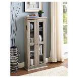 41" Wood Media Storage Tower Cabinet - Saracina Home