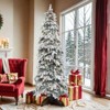 7.5ft/9ft/11ft Prelit Flocked Pencil Spruce Artificial Christmas Tree with Pine Cone - 2 of 4