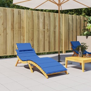 vidaXL Sun Lounger Cushion Royal Blue 73.2 in.x22.8 in.x1.2 in. - 1 of 4