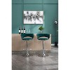 Lyngins Office & Bar Counter Height Bar Stool Set of 2,Modern Swivel Bar Stools with Chrome-Plated Metal Base, Height Adjustable Velvet Counter Stools - 2 of 4