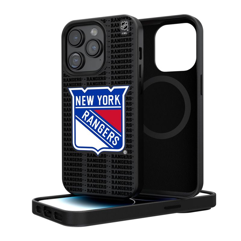 Keyscaper New York Rangers Text Backdrop Magnetic Phone Case, 1 of 8