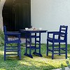 VINGLI 32" Outdoor Bar Table, HDPE Square Patio Bar Height Table with Umbrella Hole All Weather Tall Bistro Table for Patio, Garden, Poolside - 2 of 4