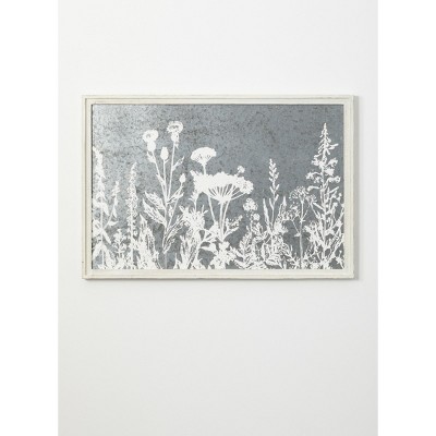 Sullivans Herb & Flower Iron Wall Sculpture 24.75"H Gray