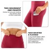 Women Legging by Lux Decor Apparel - 1-Piece High Waist , Flexible, Durable Stitch, Breathable Activewear for Body Contour - (Small_Burgundy) - 3 of 4