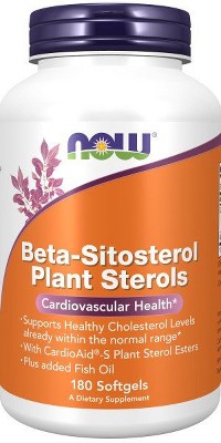 Beta-Sitosterol Plant Sterol Softgels by Now Foods  -  180 Softgel