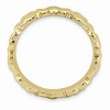 Black Bow Jewelry 14k Yellow Gold Plate Sterling Silver 4.5mm Stackable Hearts Band - 2 of 4