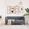 vidaXL Chesterfield Sofa Loveseat/Settee 2-Seater - Dark Gray Velvet, Button-Tufted Backrest & Armrests, 68.5” W x 29.3” D x 27.8” H - 2 of 4