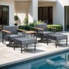 Belord Luxury Patio Swivel Chairs with 6" Extra Thick Cushions, Small Patio Furniture Set with Swivel Glider Outdoor Chairs for Porch, Balcony - 3 of 4