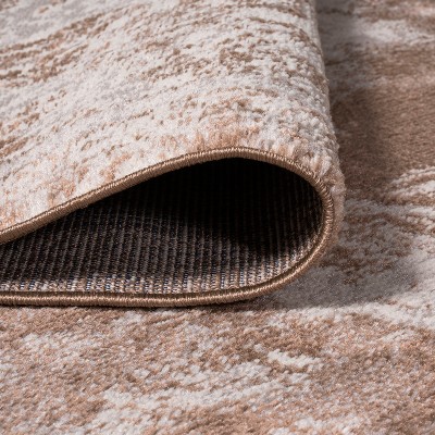 Alhambra Reversible Brown/Cream Synthetic 3x5 Modern Area Rug