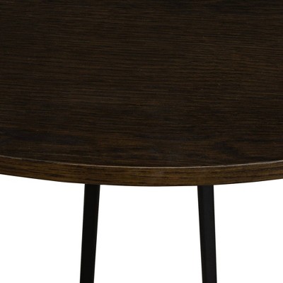 Motion Oak and Metal Round Dining Table, Seats 4, 51"