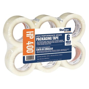 Shurtape  Carton Sealing Tape, 2.5 mil, Clear, PK6 HP 400 - 1 of 4