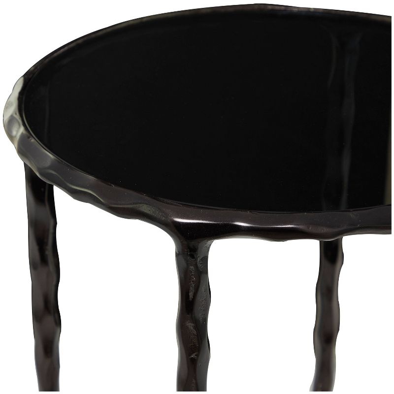 Modern Metal and Smoke Glass Accent Table - Olivia & May, 4 of 7