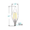 Luxrite 4W Vintage Candelabra LED Bulbs Dimmable, 400 Lumens, 3000K Soft White, 40W Equivalent, UL Listed, E12 Base 24 Pack - 3 of 4