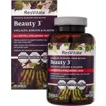 ResVitále Beauty 3 - Skin Care Supplement with Collagen, Keratin & Elastin - 90 Capsules
