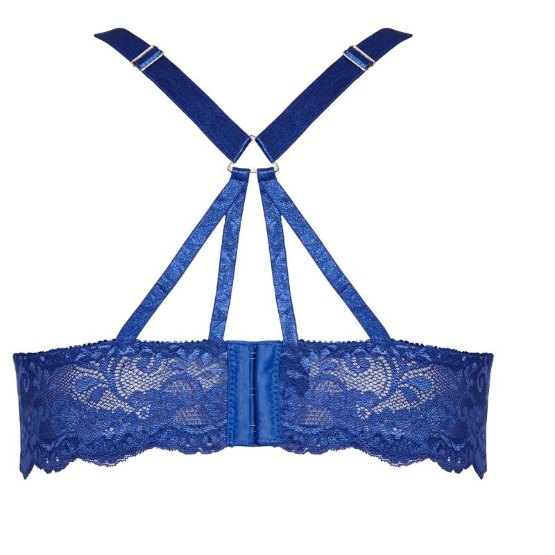 Women's Plus Size Sophie Strappy Bralette -blue | FOX & ROYAL, 4 of 4