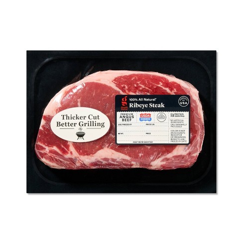 Usda Choice Angus Beef Ribeye Steak - 0.62-1.13 Lbs - Price Per Lb 