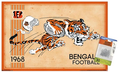 Trends International Nfl Cincinnati Bengals - Helmet 16 Unframed Wall  Poster Print Clear Push Pins Bundle 22.375 X 34 : Target