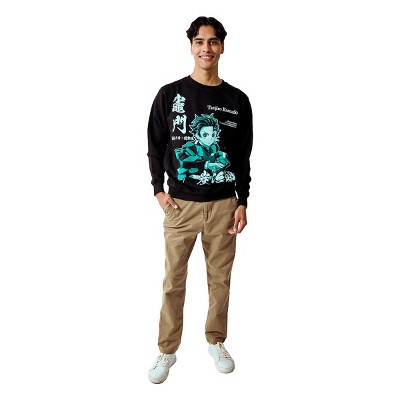 Demon Slayer Tanjiro Kamado Unisex Adult Black Crew Neck Sweatshirt