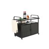 VisioGear Outdoor Bar Cart with Cabinet, Patio Serving Cart with 1 Ice Bucket, Lockable Wheels, Side Basket, Black, 51.57"*19.69"*35.83" - 4 of 4