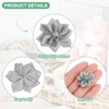 Unique Bargains Artificial Satin Durable Flexible Decorative Mini Ribbon Flowers with Rhinestones 1.2 Inch 100 Pcs - 2 of 4