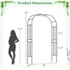 Aghana Digitals Black PE-Coated Metal Garden Arch Trellis - 60"x16"x95" Sturdy Climbing Plant - 2 of 4