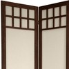 5 1/2 ft. Tall Window Pane Fabric Room Divider - Burnt Brown (4 Panels) - image 2 of 3