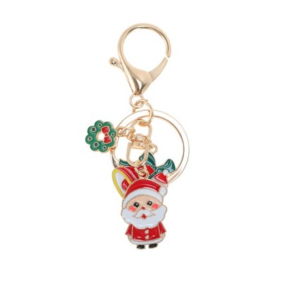 Unique Bargains Christmas Keychain Double Ring Lobster Clasp Zinc Alloy 3.15" 1Pc