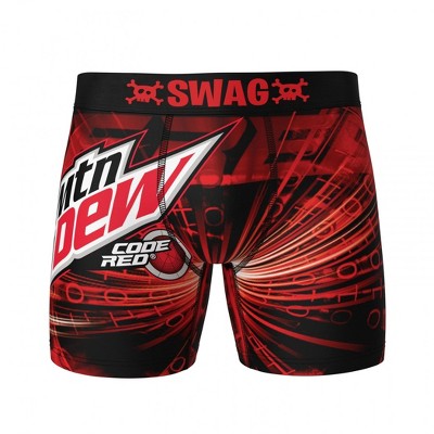 Mens Mountain Dew Code Red Swag Boxer Briefs