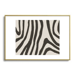 Megan Galante Painted Zebra Metal Framed Art Print - Deny Designs - 1 of 4