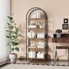 Bookshelf 5 Tier Arched Bookcase, 71" Tall Industrial Open Book Shelves for Living Room - 4 of 4