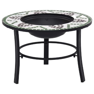 vidaXL Mosaic Fire Pit Green 26.8" Ceramic - 1 of 4