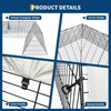 Metal Chicken Coop for Yard with Cover,Large Walk-In Poultry Cage Spire-Shaped Enclosure Chicken Runs Pen for Outdoor Backyard Farm - 4 of 4