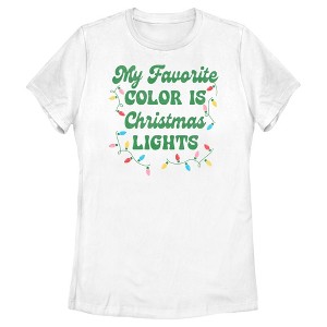 Women's Lost Gods My Favorite Color Is Christmas Lights T-Shirt - 1 of 4