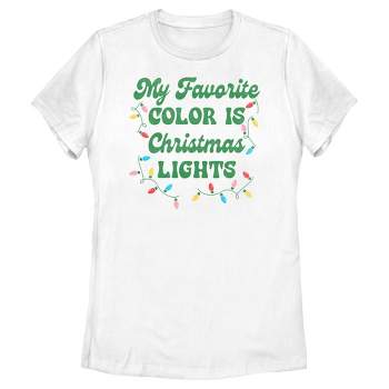 Women's Lost Gods My Favorite Color Is Christmas Lights T-Shirt