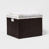 14.75 x13x11" Large Lined Milk Crate Dark Brown Weave - Threshold™ - image 2 of 3