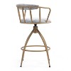 NicBex Bar Stools Set of 2, Upholstered Swivel Fashion Counter Stool Chairs with Back and Metal Frame for Bar, Kitchen - 4 of 4