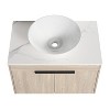 Vynxaria 30 in. Single Wall-Mounted White Oak Plywood Bath Vanity with White Flat Stone Slab Ceramic Top KD-PACKING Ready to Assemble - 4 of 4