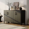 ORRD Farmhouse 4-Door Accent Cabinet – Rustic Storage Sideboard with Natural Finish - 2 of 4