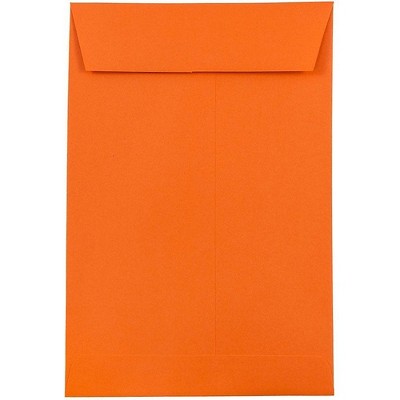 JAM Paper 6 x 9 Open End Catalog Colored Envelopes Orange Recycled 88129A