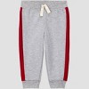 Carter's Just One You® Baby Boys' 2pc XOXO Heart Colorblock Fleece Sweatshirt and Jogger Pants Set - Gray - 2 of 4