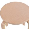 Tangkula 4 pcs 17" Round Stacking Stool Dining Chair Set Backless Wood Seats Natural - 4 of 4