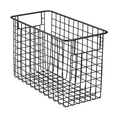 mDesign Metal Wire Storage Basket Bin with Handles for Office