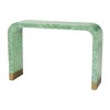 Baxton Studio Didrika Seafoam Mother of Pearl Console Table Seafoam Green/Gold: Elegant Irregular Shape, No Assembly Required - image 2 of 4