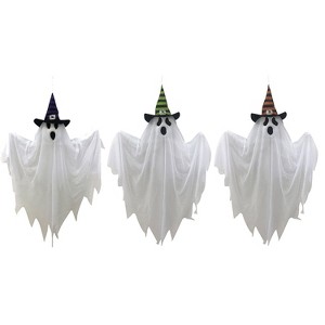 Sunstar Ghosts with Witch Hats Hanging Halloween Decorations - 28 in - White - 1 of 1