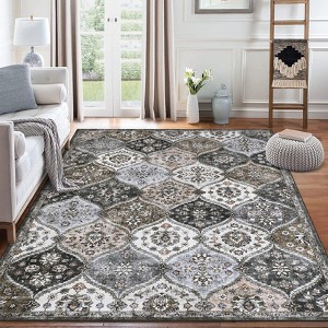 Area Rug, Rugs for Living Room, Washable Rug, Vintage Rugs for Entryway, Traditional Floor Cover, Thin Carpet, Kitchen Distressed Non Slip Mat - 1 of 4
